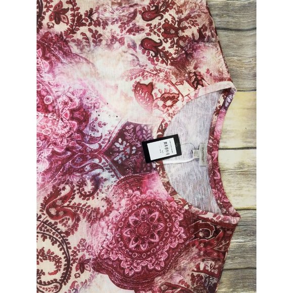 AVENUE Women Point Front Top Shirt Plus Size 14/16 Floral Short Sleeve New - Picture 3 of 14